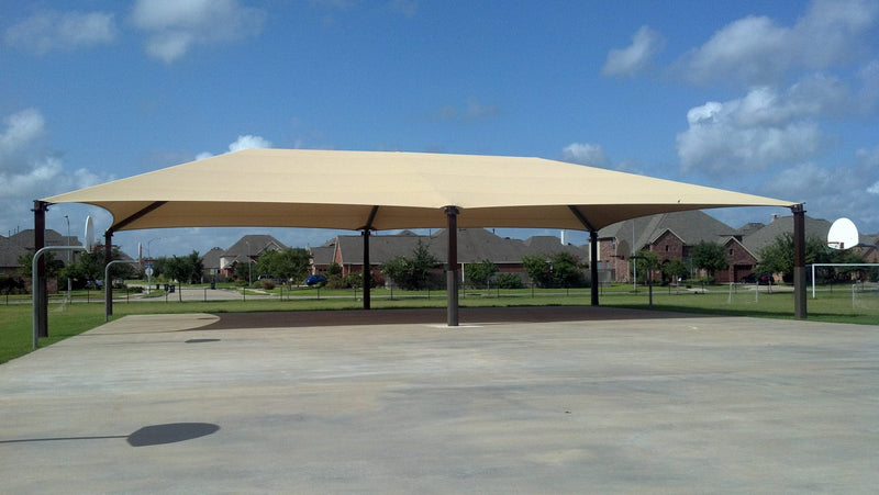 6 Post Hip Shade Structure - 35' x 70'