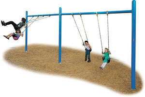 8' high 5” OD Single Post Swing 4 seat