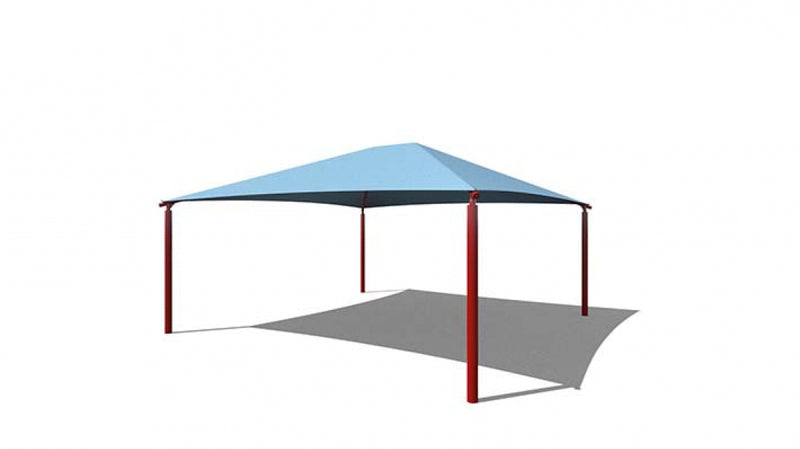 Square Hip Shade Structure - 20' x 20' by 10' High