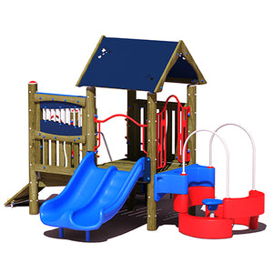 Rocky Top Play Structure - 2-5 years - Wood or Metal-Plastic
