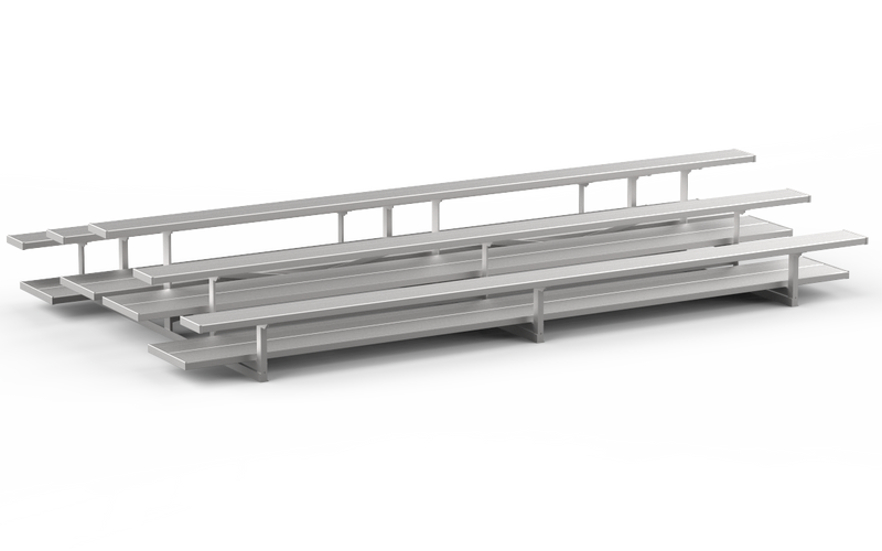 3 Row Tiered back-to-back "Preferred" Aluminum Bleachers