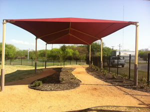 6 Post Hip Shade Structure - 35&#39; x 48&#39;