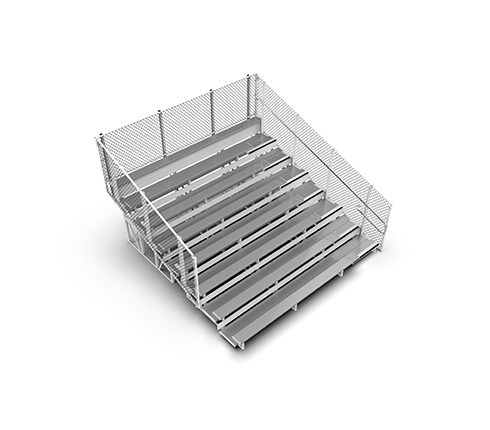 8 Row "Deluxe" Aluminum Bleachers