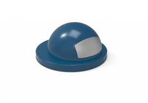 MyTCoat 32 gallon steel dome lid for trash receptacle with Advantage Coating