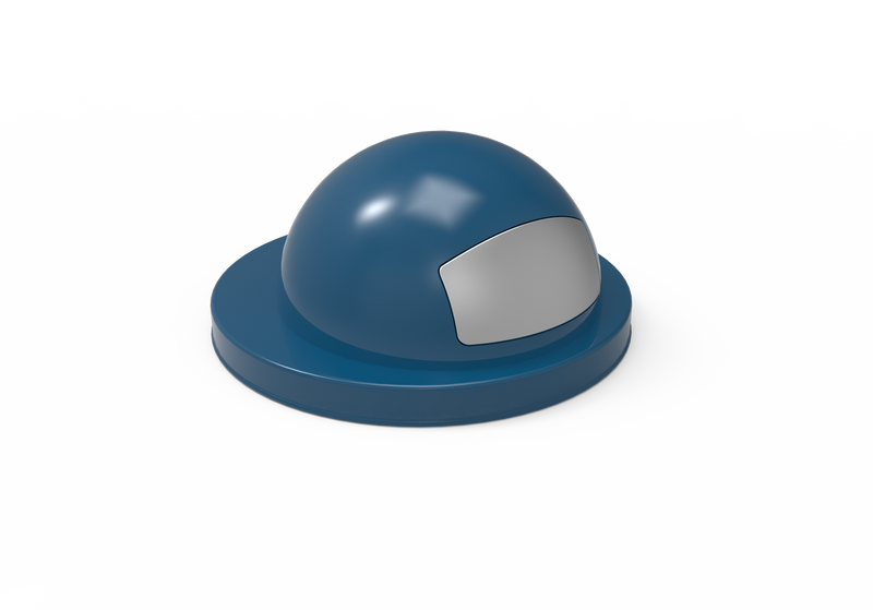 MyTCoat 32 gallon steel dome lid for trash receptacle with Advantage Coating