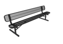 MyTCoat 6 foot standard bench with backrest, expanded metal seat, and portable legs