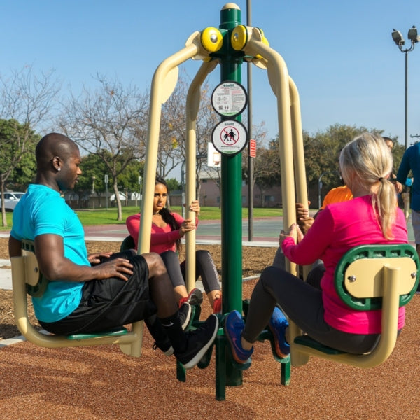 4-Person Leg Press – Outdoor Lower Body Strength and Endurance Trainer