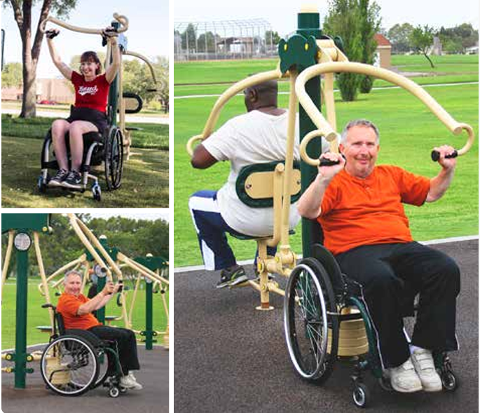 2-Person Accessible Vertical Press – Inclusive Outdoor Upper Body Strength Trainer