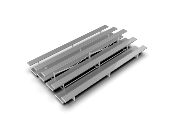 3 Row Tiered back-to-back "Preferred" Aluminum Bleachers