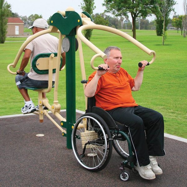 2-Person Accessible Lat Pull – Inclusive Outdoor Upper Body Strength Trainer