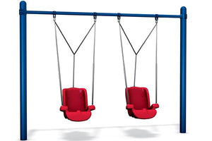 8' High 5” OD Single Post Swing-2 Seat