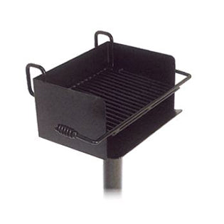 Rotating Pedestal Flip-back Grill with 300 Square Inch Cook Area