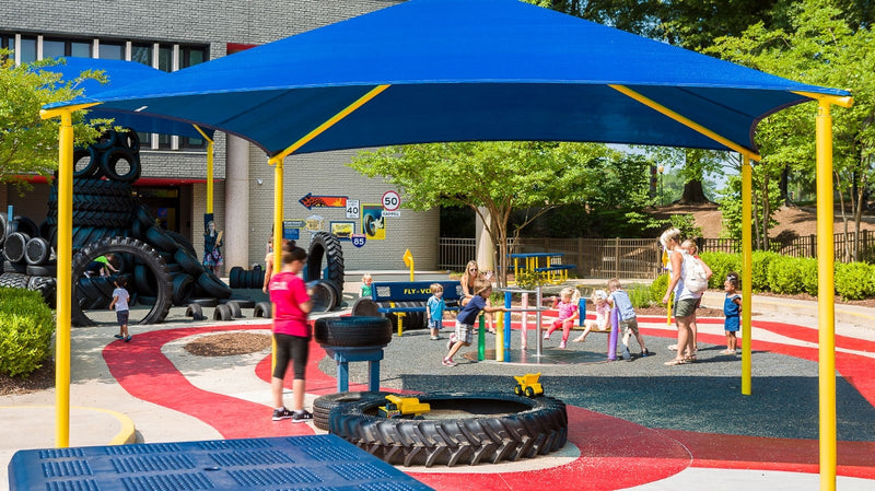 Square Hip Shade Structure - 26' x 26' by 12' High