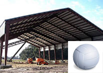 Single Volleyball Court Cover