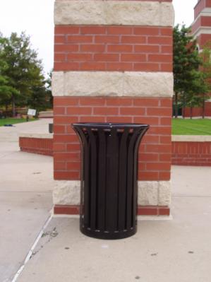 PROVIDENCE BLACK 20 GALLON Trash Receptacle - Recycled Plastic (Liner Included)