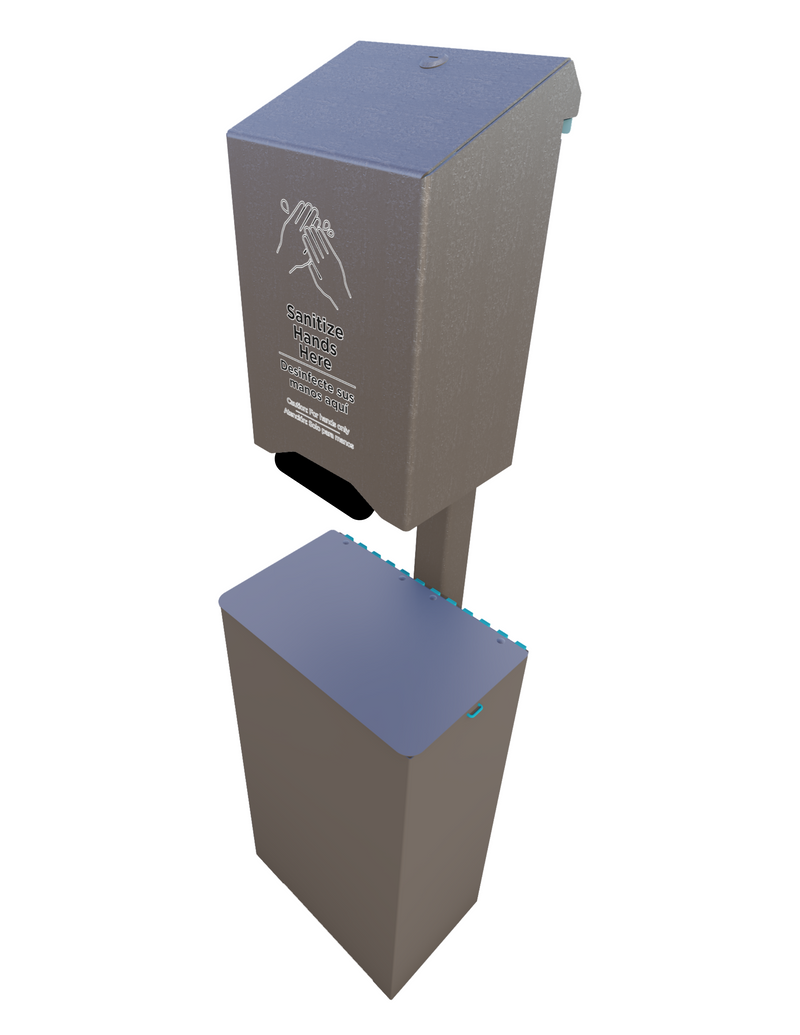 Manual bottom Pump Outdoor Hand Sanitizer Dispenser