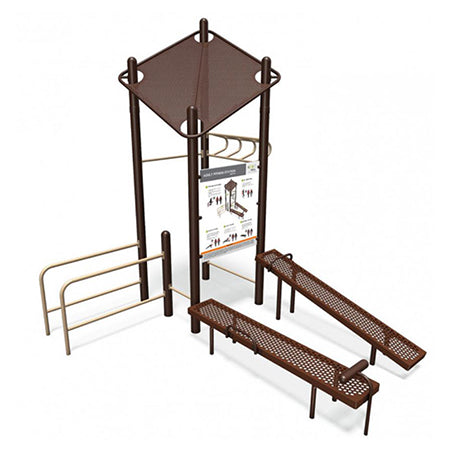 Adult Fitness Station - Compact Course  - (Inground Mount)
